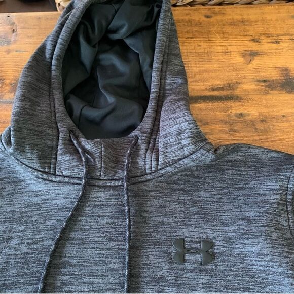 Under Armour Loose Fit Hoodie Heathered Gray Sz L - Picture 6 of 9